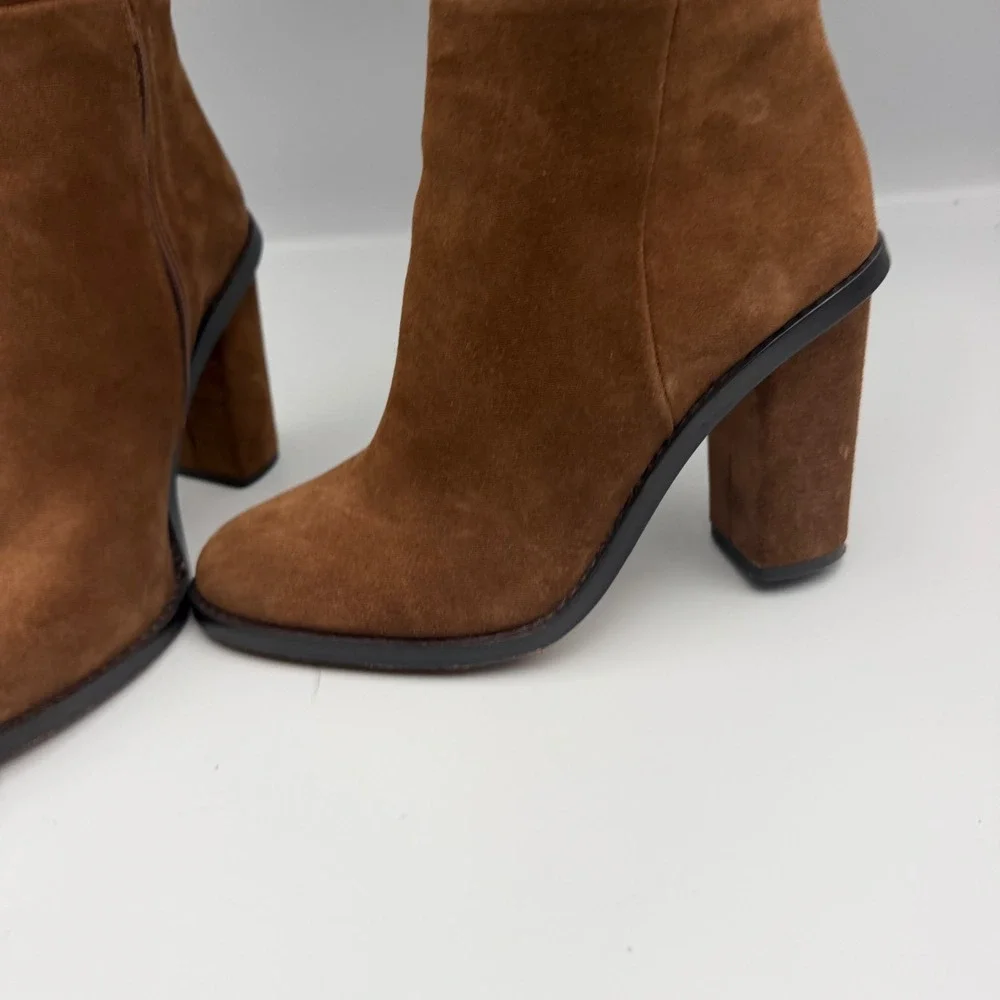 Gianni Bini Brown Suede Over The Knee Block Heel Boots Size 7M